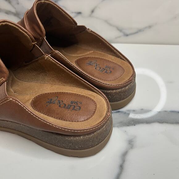 Eurosoft Women's Brown Faux Leather Comfort Slides Mules Sz 9 Outdoor Hiking - Picture 4 of 7